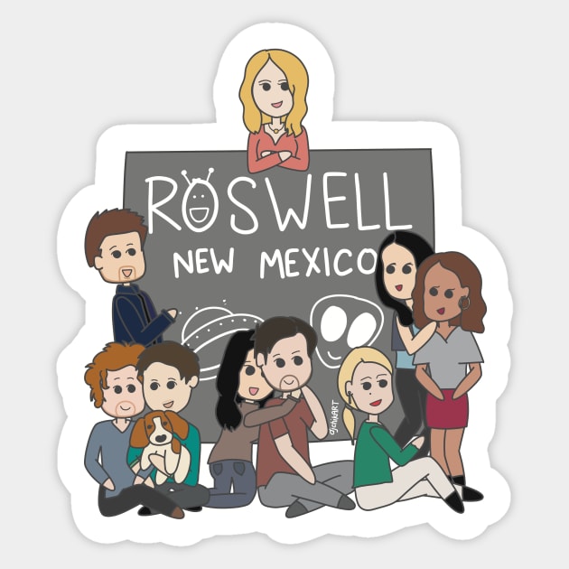 Roswell Fam Sticker by djchikart